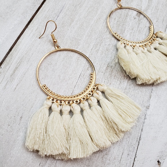 Fringe Tassel Earrings - Picture 3 of 4
